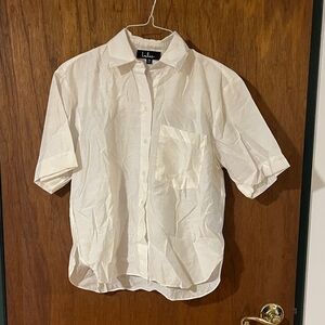 Lulu's Cream Button Down Shirt